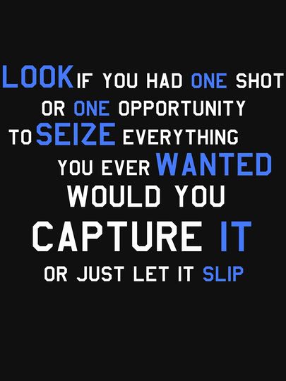 EMINEM MOTIVATIONNAL SHIRT WHITE&BLUE Essential T-Shirt