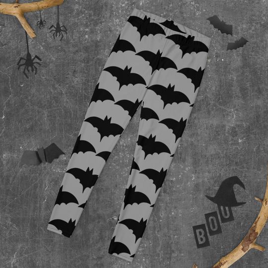 Gray Bat Women's Halloween Leggings