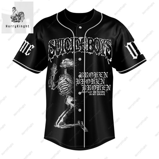 Custom Suicideboy 2024 Tour Baseball Jersey, Suicideboy Grey Day Baseball Shirt, Suicideboy Jersey Shirt,Suicideboy Shirt For Men Women