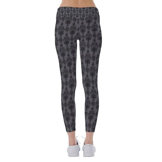 Haunted Mansion Leggings , Gothic Fitness Pants