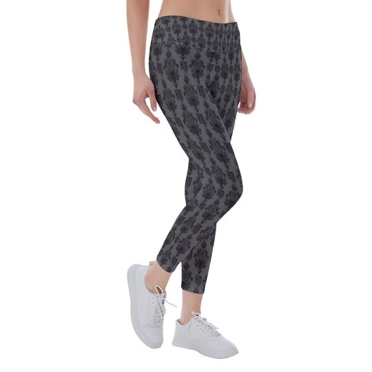 Haunted Mansion Leggings , Gothic Fitness Pants