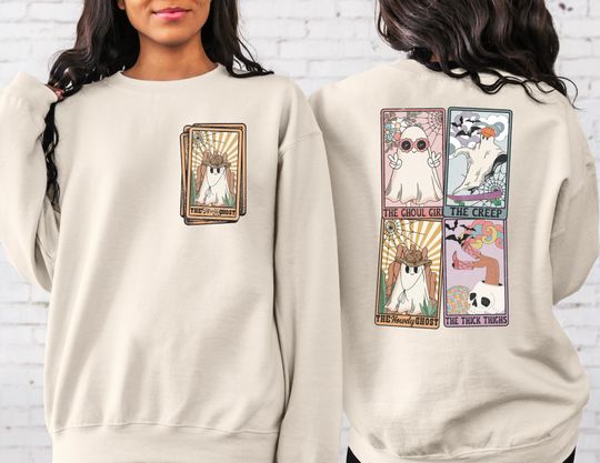 Halloween Back and Front Sweatshirt, Gildan, Halloween Sweatshirt