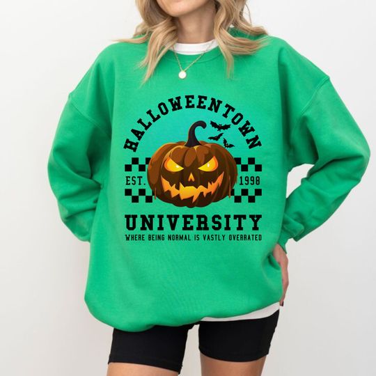 Halloweentown 1998 Back and Front Sweatshirt, Retro Halloween Town