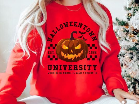 Halloweentown 1998 Back and Front Sweatshirt, Retro Halloween Town
