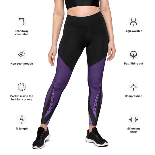 Purple Tentacles Sports Leggings