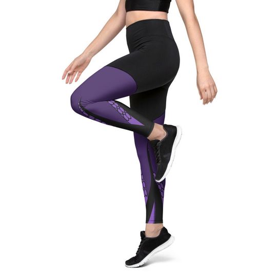 Purple Tentacles Sports Leggings