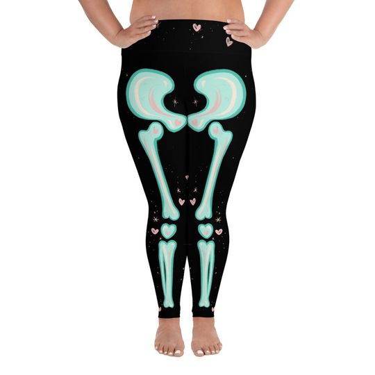 Adorabones Black & Seafoam Leggings