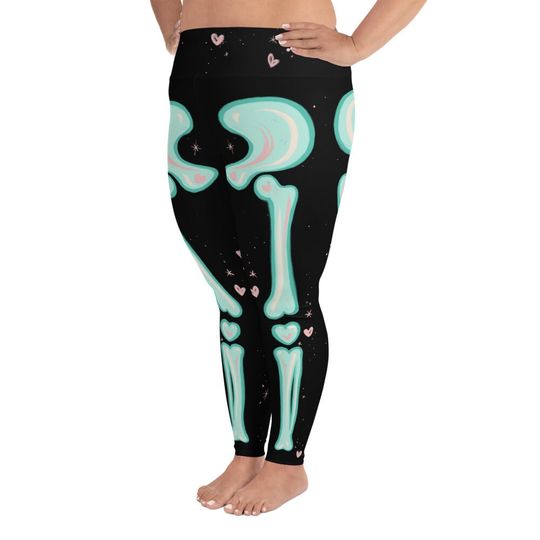 Adorabones Black & Seafoam Leggings