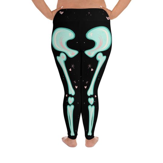Adorabones Black & Seafoam Leggings