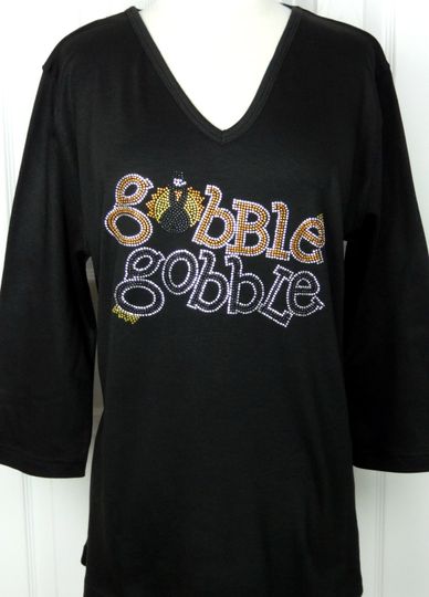 Regular Size Full Length Leggings Embellished Rhinestone Thanksgiving