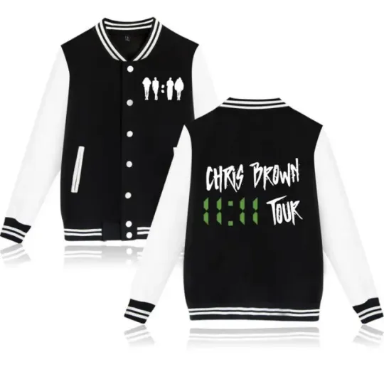 Chris Brown THE 11:11 TOUR Baseball Jacket