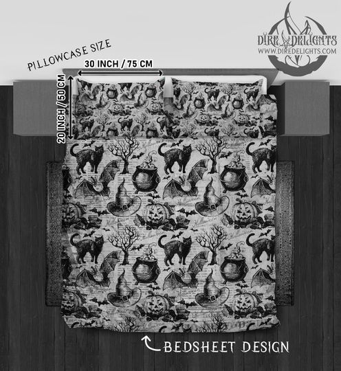 Halloween Bedding set, Vintage Halloween Decoration