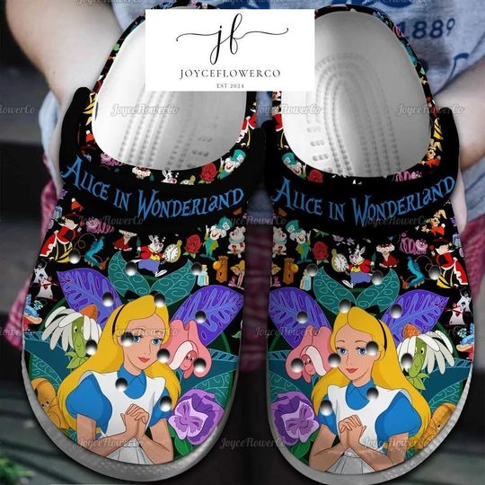 90s Alice In Wonderland Clogs, Disney Alice Women Sandals, WDW Disneyland Slippers, Disney Trip Outfit, Halloween Gift, Birthday Gift