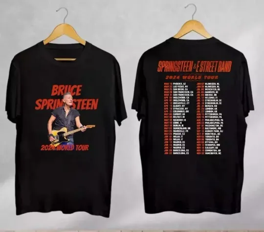 Bruce Springsteen And E Street 2024 World Tour Shirt Double Sided