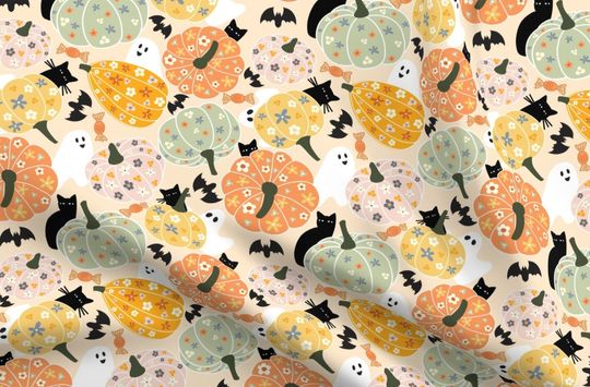 Trick Or Treat Halloween Bedding set, Vintage Halloween Decoration