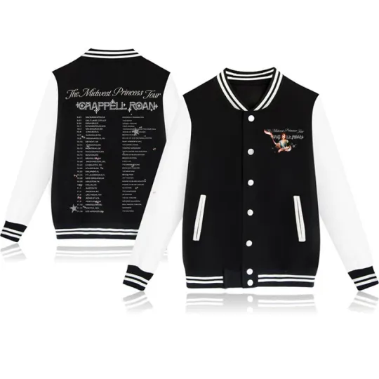 Chappell Roan The Midwest Princess Tour Date Times  Baseball Jacket