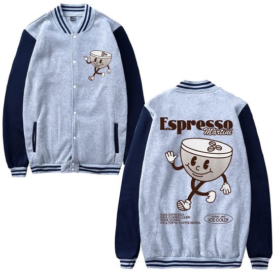 Funny Espresso Martini Cocktail Baseball Jacket