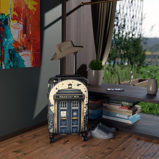 Police Booth - Doctor Who Inspired Unique Design - Suitcase-Travelcase