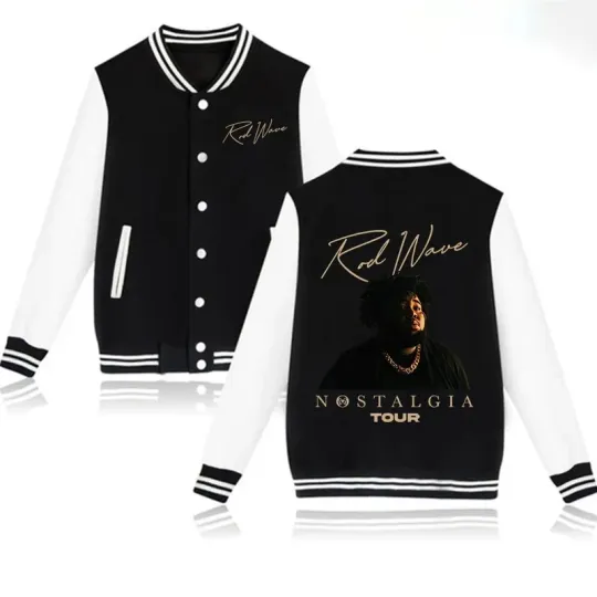 Rod wave music print trend Baseball Jacket
