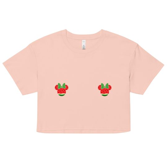 Watermelon Mickey Mouse Nips Disney World Land Magic Kingdom Fruit Summer Crop Top