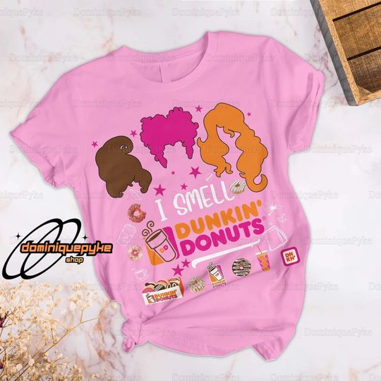 Halloween Dunkin Donuts T-Shirt And Pants, Hocus Pocus Pajamas, Dunkin Donuts Pajamas Set, Sanderson Sisters Shirt, Hocus Pocus Shirt