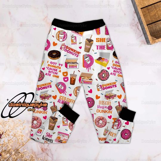 Halloween Dunkin Donuts T-Shirt And Pants, Hocus Pocus Pajamas, Dunkin Donuts Pajamas Set, Sanderson Sisters Shirt, Hocus Pocus Shirt