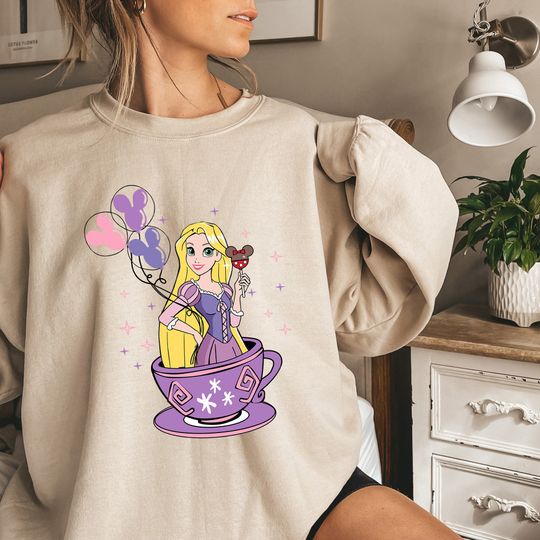 Princess Rapunzel Sweatshirt, Retro Disney Rapunzel Sweatshirt