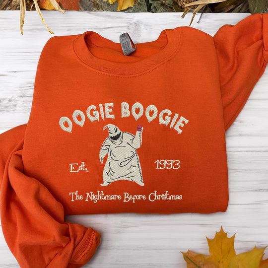 Oogie Boogie Disne.y Hoodie, Halloween Embroidered Sweatshirt