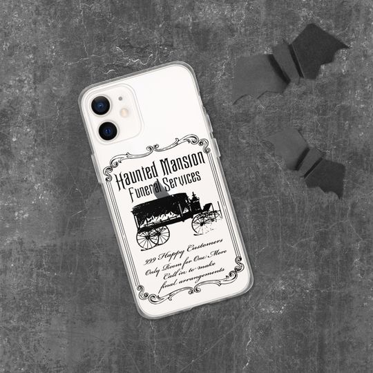 Haunted Mansion Funeral Services Black Print iPhone