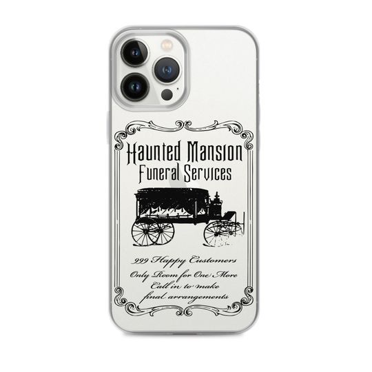 Haunted Mansion Funeral Services Black Print iPhone