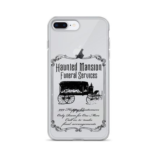 Haunted Mansion Funeral Services Black Print iPhone