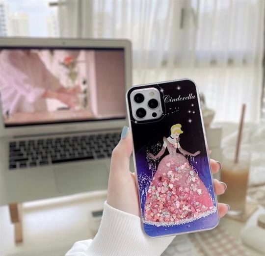 Cinde iPhone Case , Glitter, Heart, And Bling Fall Dress