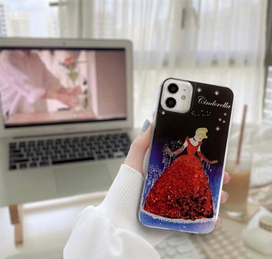 Cinde iPhone Case , Glitter, Heart, And Bling Fall Dress