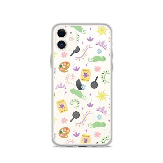 Clear Patterned Tangled iPhone Case, Tangled Pattern, Princess Phone Case