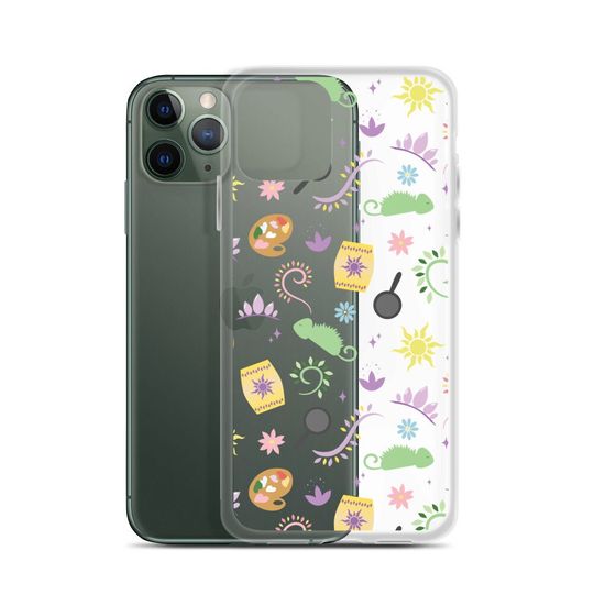 Clear Patterned Tangled iPhone Case, Tangled Pattern, Princess Phone Case