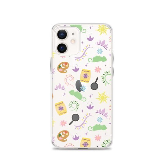 Clear Patterned Tangled iPhone Case, Tangled Pattern, Princess Phone Case