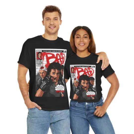 Michael Jackson Bad T shirt Unisex Heavy Cotton Tee