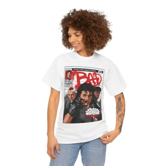Michael Jackson Bad T shirt Unisex Heavy Cotton Tee