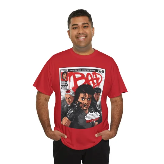 Michael Jackson Bad T shirt Unisex Heavy Cotton Tee
