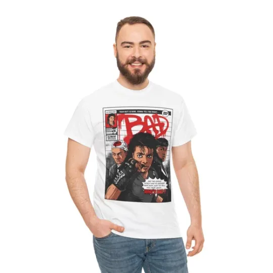 Michael Jackson Bad T shirt Unisex Heavy Cotton Tee