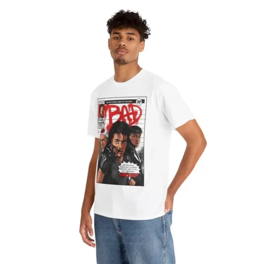 Michael Jackson Bad T shirt Unisex Heavy Cotton Tee