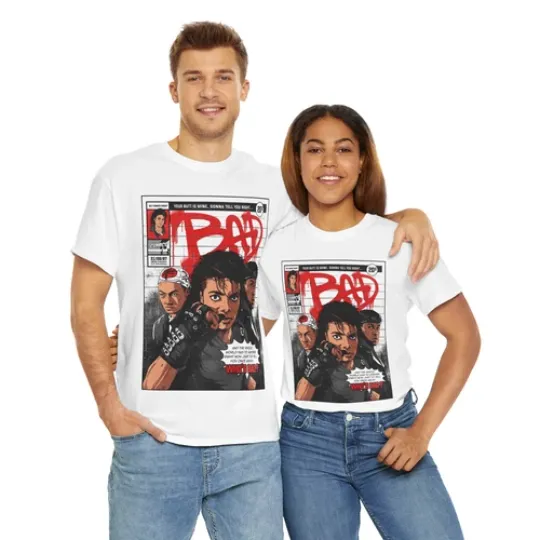 Michael Jackson Bad T shirt Unisex Heavy Cotton Tee