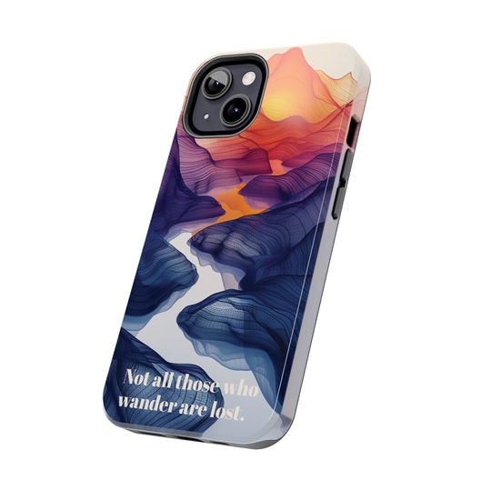 Not Lost JRR Tolkien Quote iPhone Case, Motivational Quote Phone Case