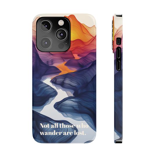 Not Lost JRR Tolkien Quote iPhone Case, Motivational Quote Phone Case