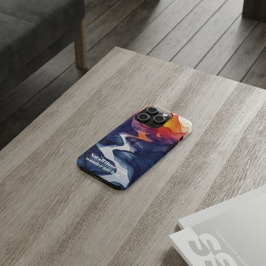 Not Lost JRR Tolkien Quote iPhone Case, Motivational Quote Phone Case