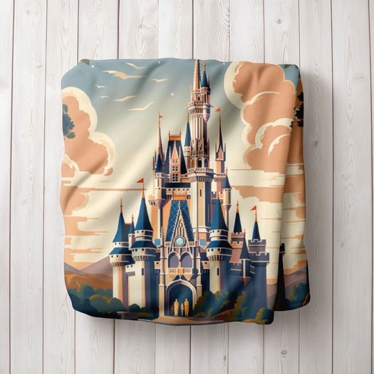 Cinderellas Castle Blanket, WDW Disney   Fleece Blanket