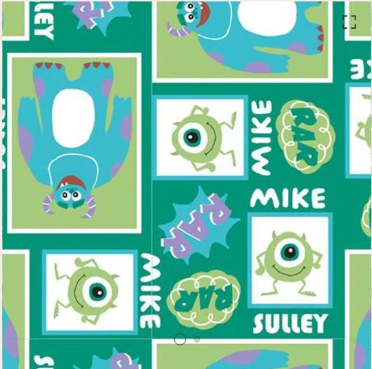 Disney Pixar - Mike & Sully Block Fleece - Printed Fleece Blanket