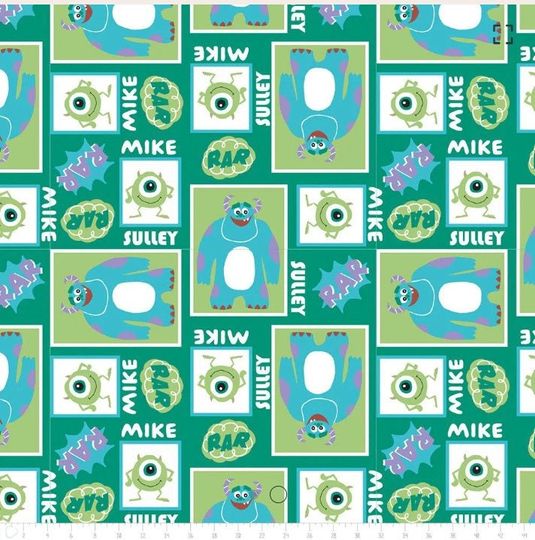 Disney Pixar - Mike & Sully Block Fleece - Printed Fleece Blanket