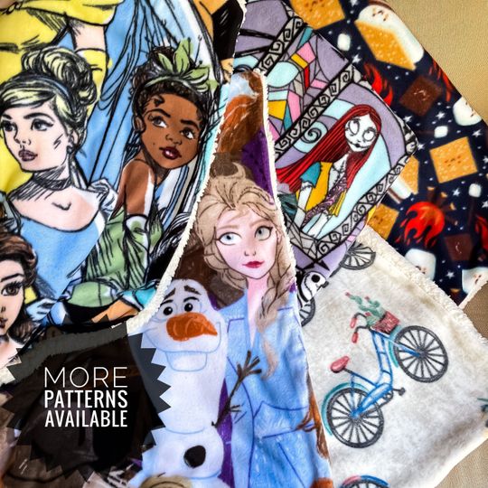 Fleece  tBlanket Disney Nightmare Before Christmas Jack Skellington & Sally Stained