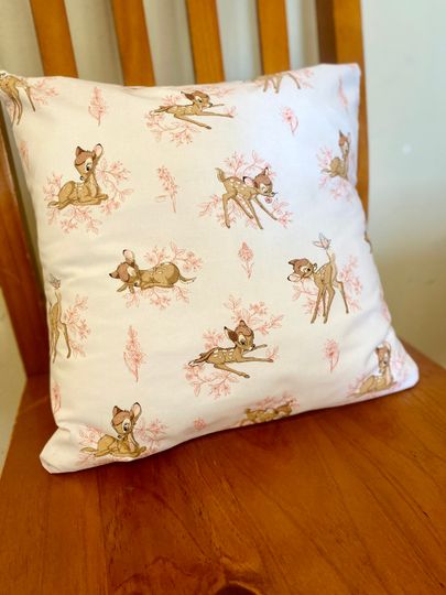 Bambi Cushion Cover | Cute Deer Print | Home Decor | Handmade